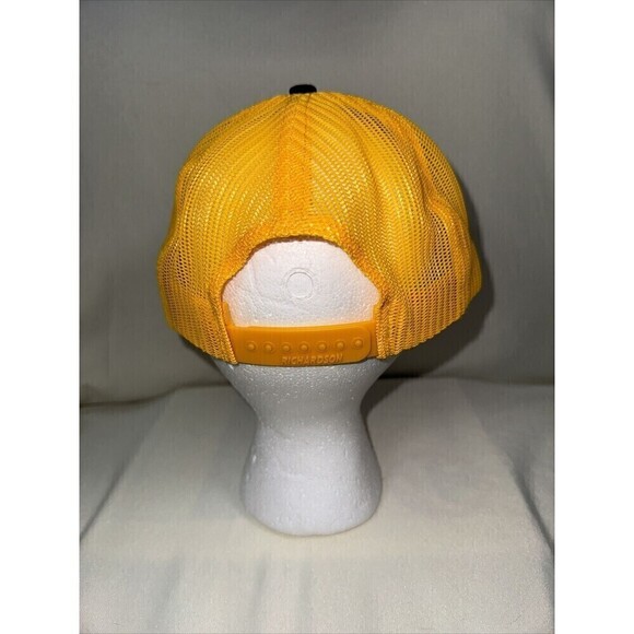 Richardson Snapback Black And Yellow Style 512 Large Hat NEW - Picture 3 of 5